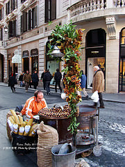 chestnut vendor at Piazza Spagna