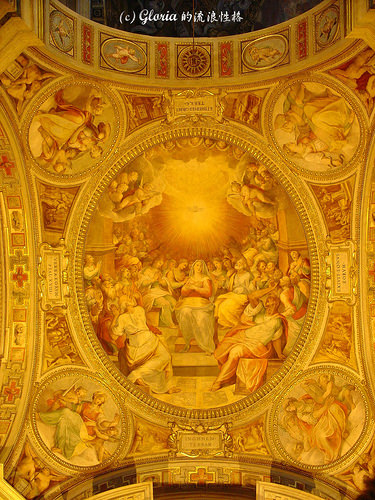 Ceiling on the nave of Chiesa del Gesù