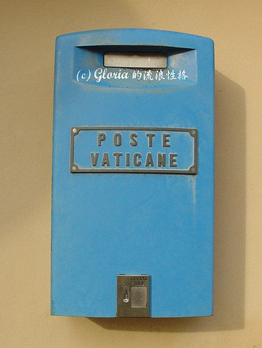 Blue Vatican Post Box