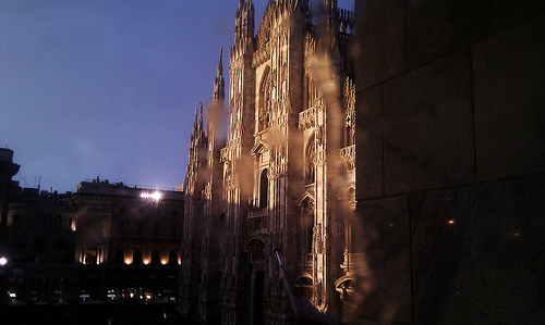 Milan Duomo with sunset